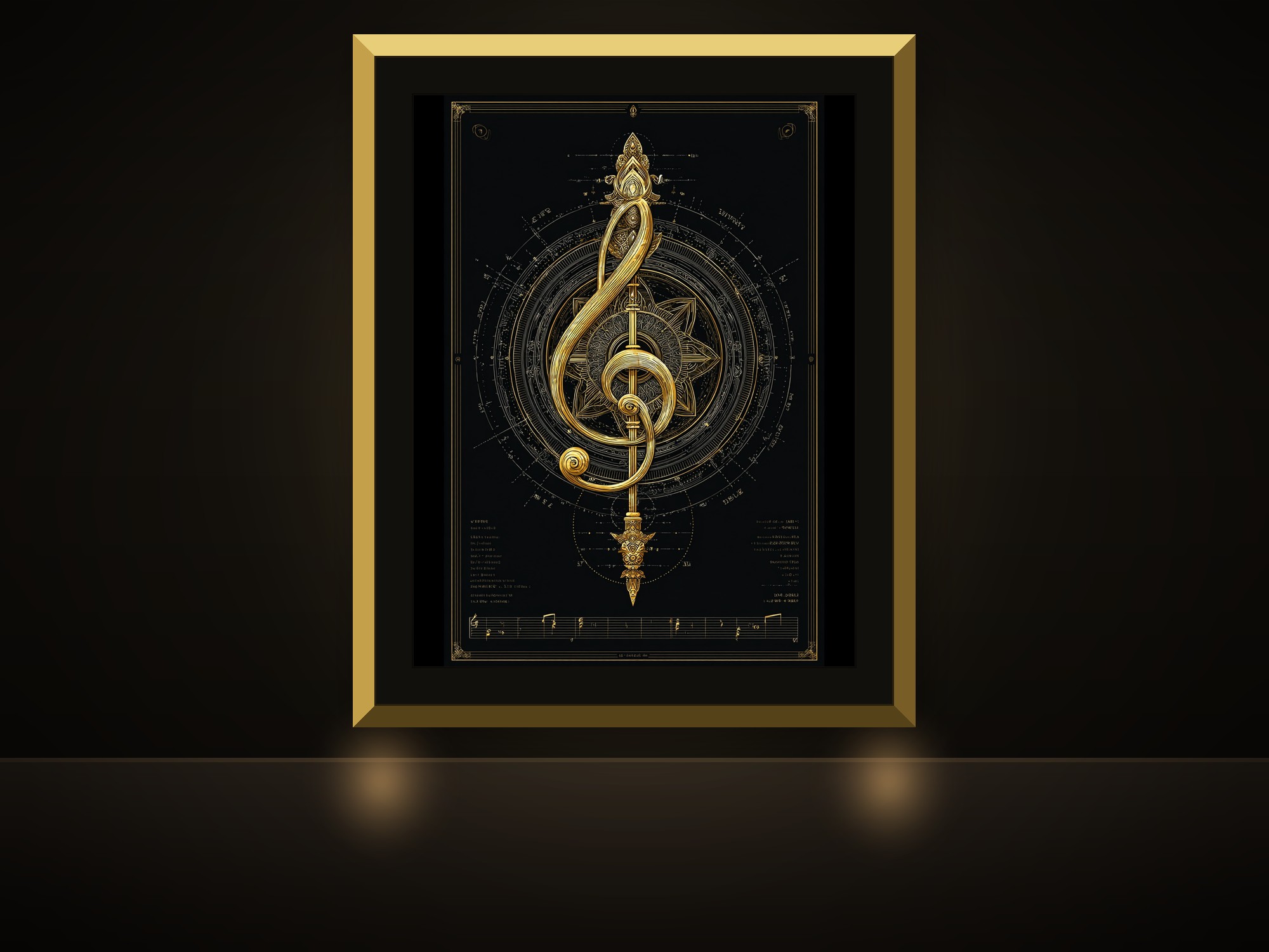 The Golden Clef - Fine Art Print in a room
